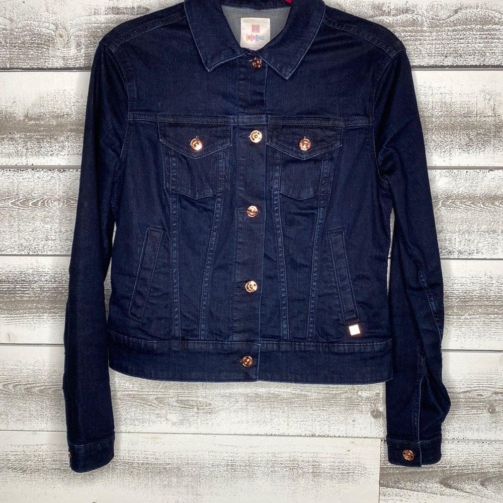 Navy Blue Jean Jacket 🌹 Rose Gold Buttons